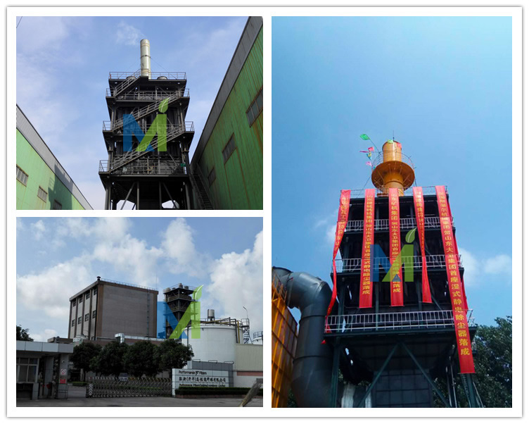 河北威美環(huán)保運(yùn)行在各行各業(yè)的濕式電除塵器