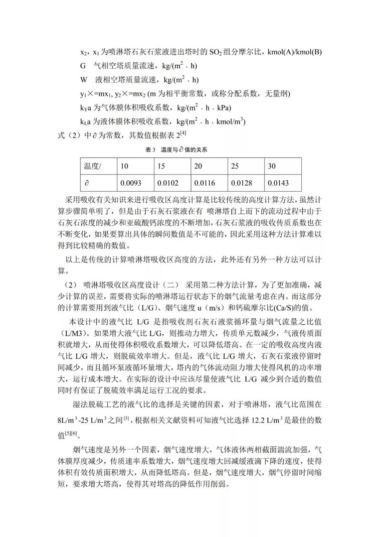 脫硫除塵設(shè)備吸收塔的選型及設(shè)計