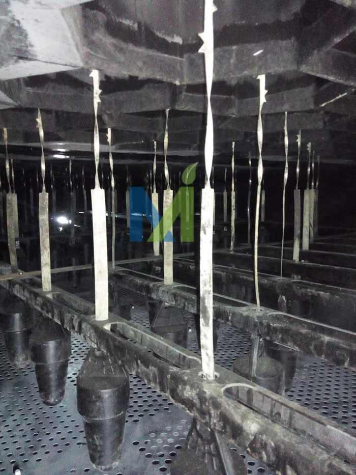 濕電除塵器316L不銹鋼陰極線安裝現(xiàn)場