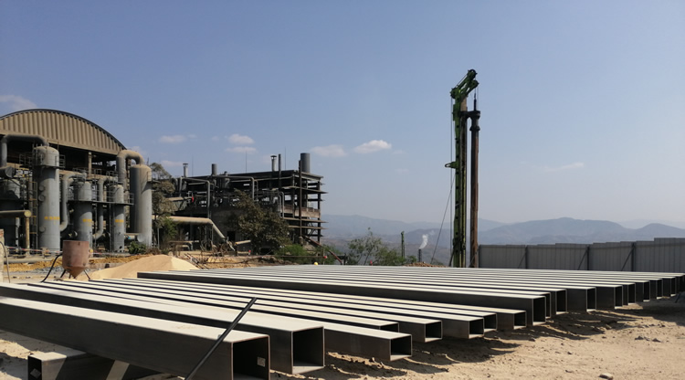 黃磷水淬渣濕式電除塵器施工現(xiàn)場