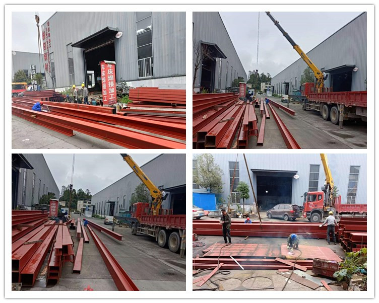 黃磷尾氣煙氣預(yù)處理裝置布袋除塵器鋼結(jié)構(gòu)部分開始進(jìn)駐現(xiàn)場